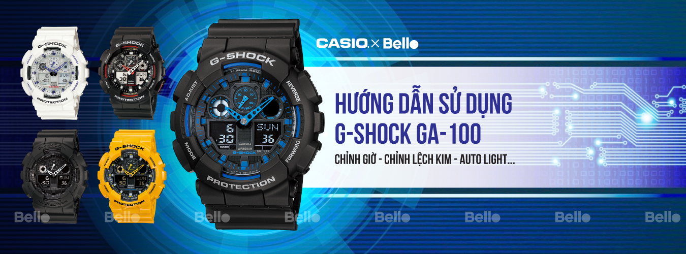 Hướng dẫn sử dụng đồng hồ Casio G-Shock GA-100 - Module 5081