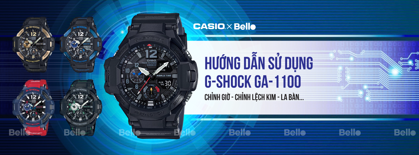Hướng dẫn sử dụng đồng hồ Casio G-Shock GA-1100 - Module 5441
