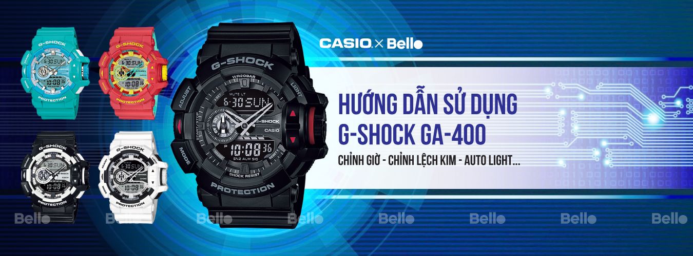 Hướng dẫn sử dụng đồng hồ Casio G-Shock GA-400 - Module 5398