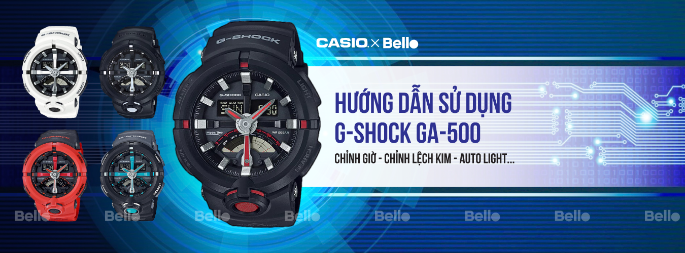 Hướng dẫn sử dụng đồng hồ Casio G-Shock GA-500 - Module 5478