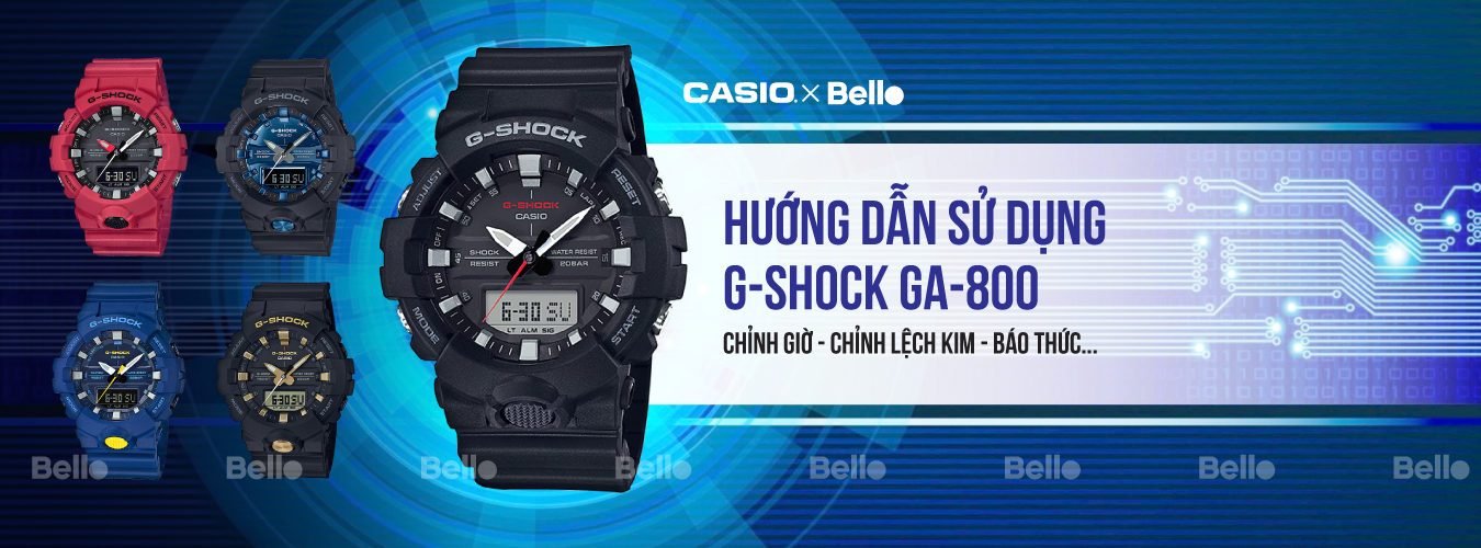 Hướng dẫn sử dụng đồng hồ Casio G-Shock GA-800 - Module 5535