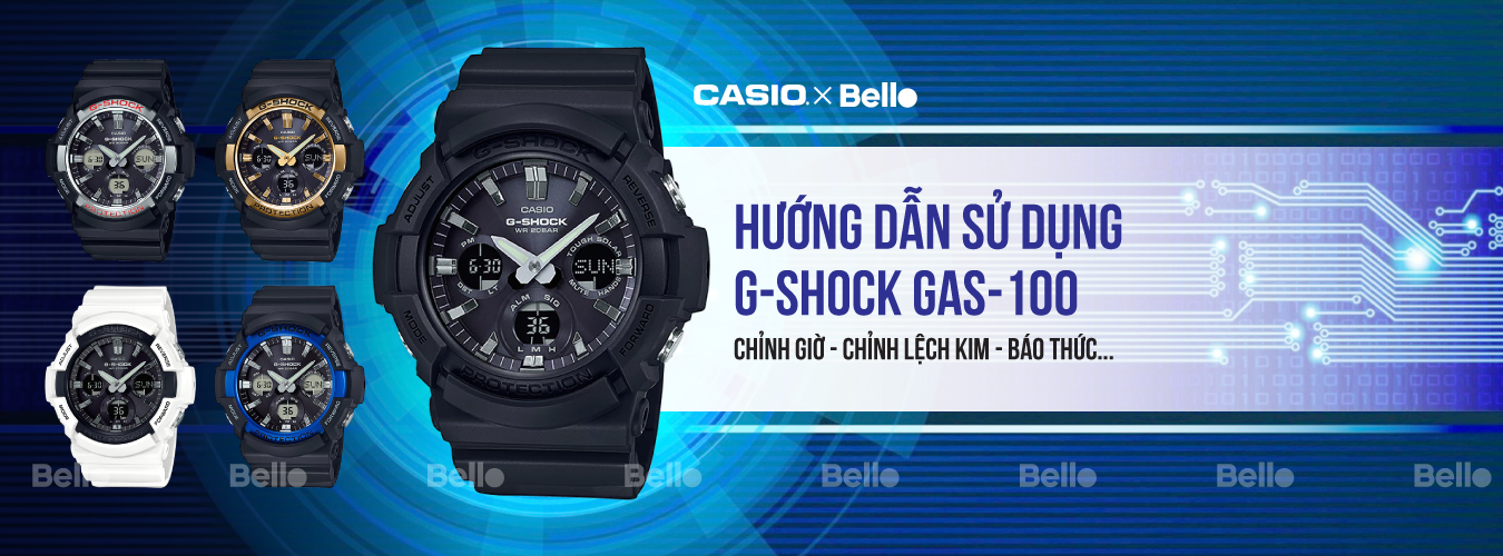 Hướng dẫn sử dụng đồng hồ Casio G-Shock GAS-100 - Module 5445 - 5525