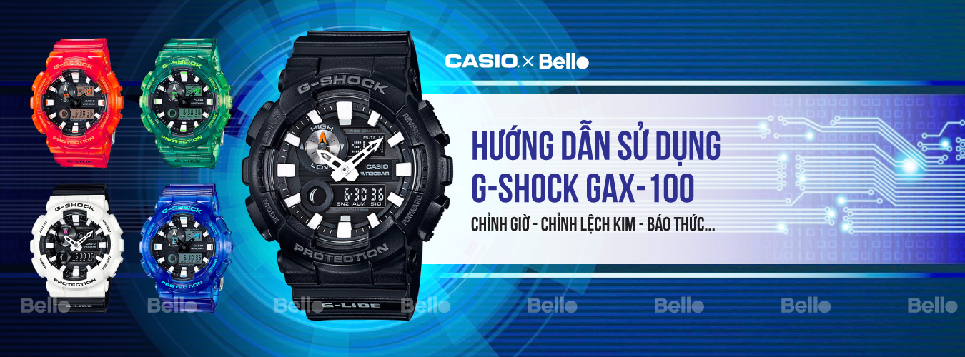 Hướng dẫn sử dụng đồng hồ Casio G-Shock GAX-100 - Module 5484 - 5485