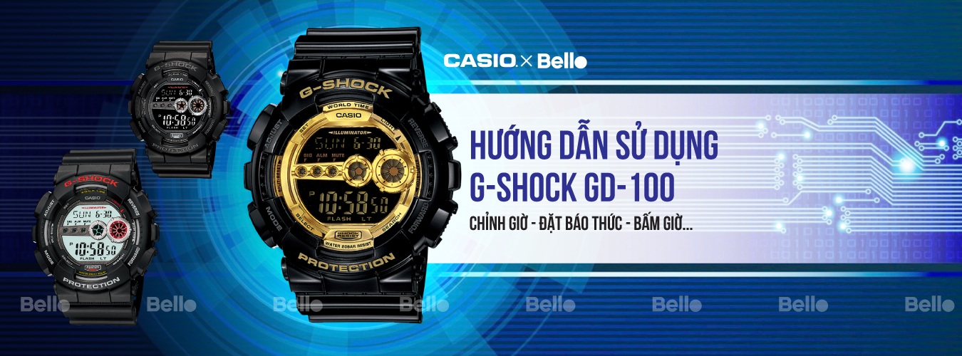 Hướng dẫn sử dụng đồng hồ Casio G-Shock GD-100 - Module 3263