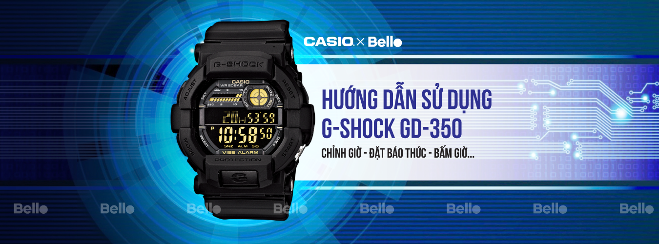 Hướng dẫn sử dụng đồng hồ Casio G-Shock GD-350 - Module 3403