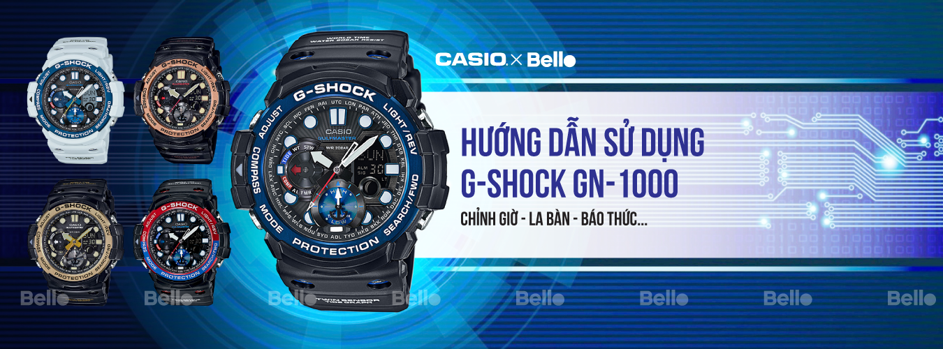 Hướng dẫn sử dụng đồng hồ Casio G-Shock GN-1000 - Module 5443 - 5442