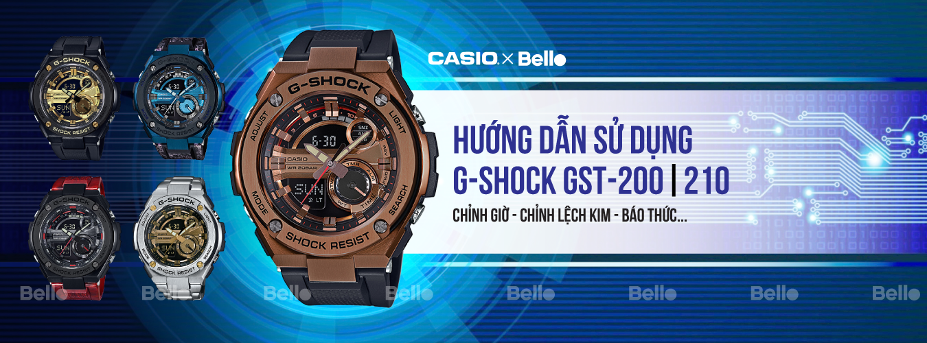 Hướng dẫn sử dụng đồng hồ Casio G-Shock GST-200 & GST-210 - Module 5475