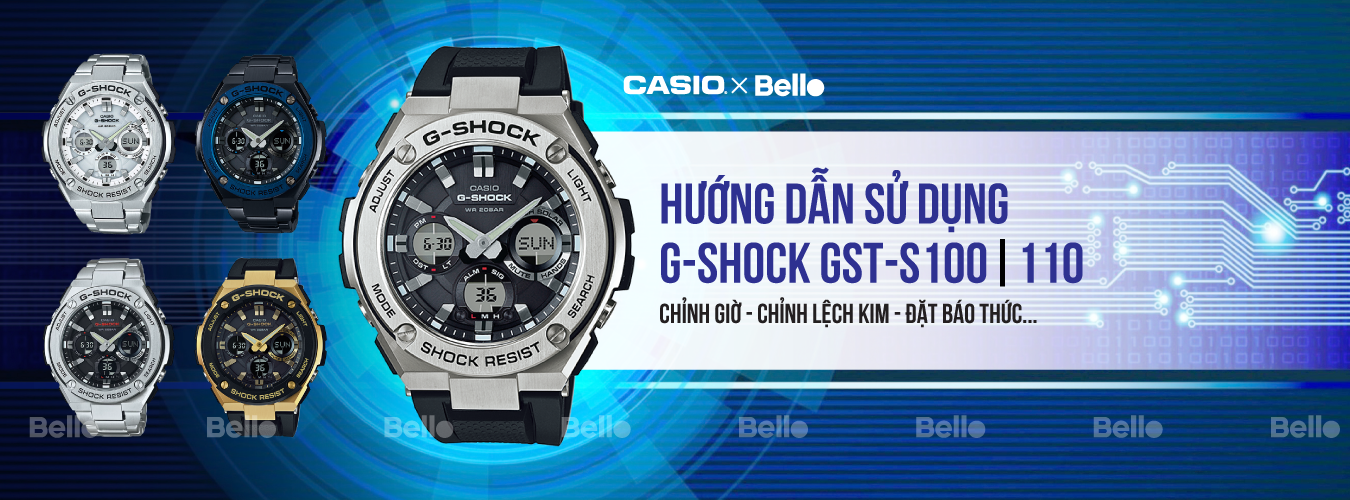 Hướng dẫn sử dụng đồng hồ Casio G-Shock GST-S100 & GST-S110 - Module 5445 - 5525