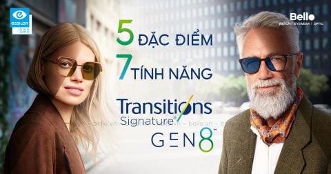 5 Đặc điểm - 7 Tính năng của Đổi Màu Transitions Gen 8 từ Essilor Pháp