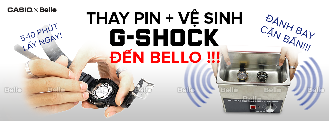 Thay Pin Đồng hồ G-Shock LẤY NGAY miễn phí trọn đời