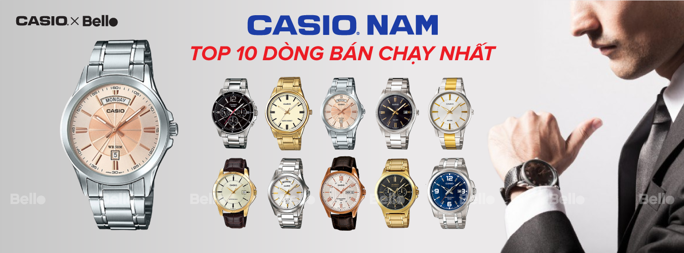 Top 10 dòng đồng hồ Casio Nam chính hãng bán chạy nhất!