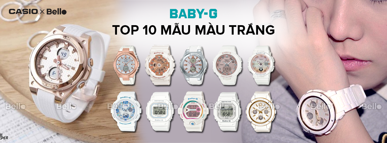 Top 10 Đồng hồ Casio Baby-G Màu Trắng - G-Shock cho nữ được yêu thích!