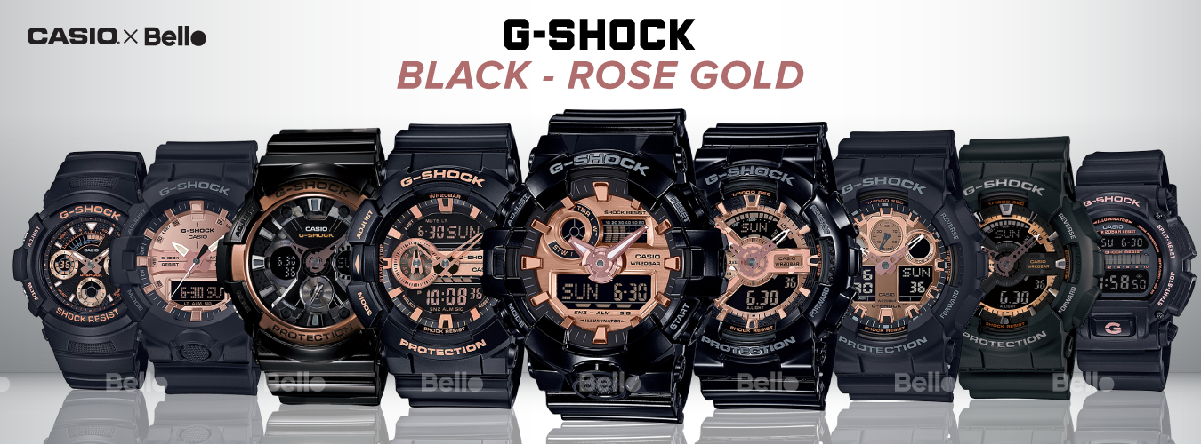 G-Shock Black & Rose Gold