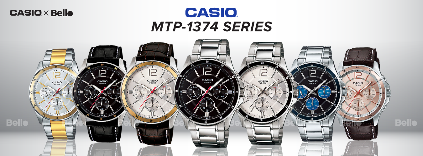 Đồng hồ Casio 6 kim mặt tròn MTP-1374 cho nam lịch lãm, tuyệt đẹp – Bello