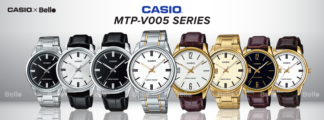 Đồng hồ Casio MTP-V005 Kim Nam phong cách lịch lãm giá rẻ máy Nhật – Bello