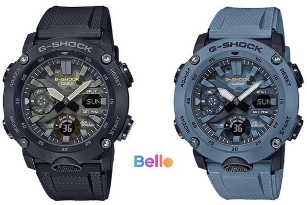 G-Shock GA-2000SU Màu Quân Đội với Mặt Camo Ngụy Trang