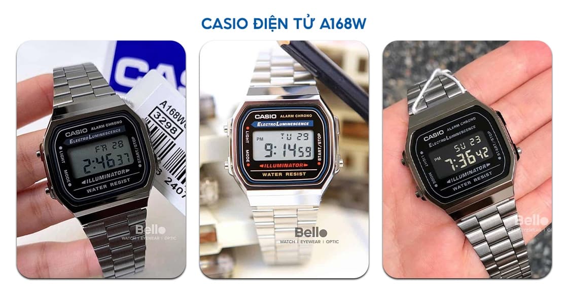 Casio A168W - TOP đồng hồ Casio điện tử