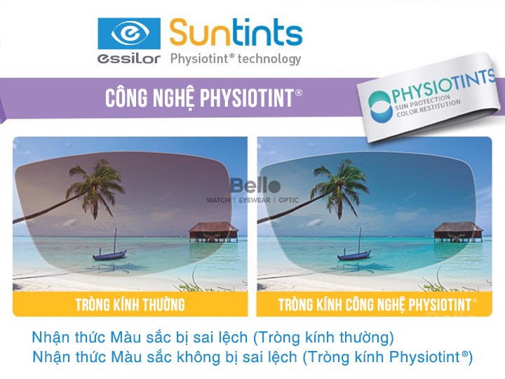 công nghệ nhuộm màu Essilor Physiotint