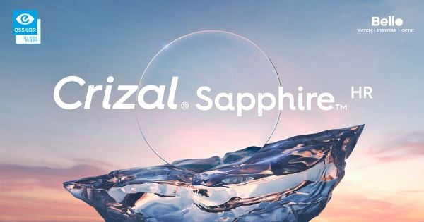 Essilor Crizal Sapphire HR [CHỐNG CHÓI TOÀN DIỆN, ĐỘ TRONG SUỐT CAO - MỚI NHẤT 2022]