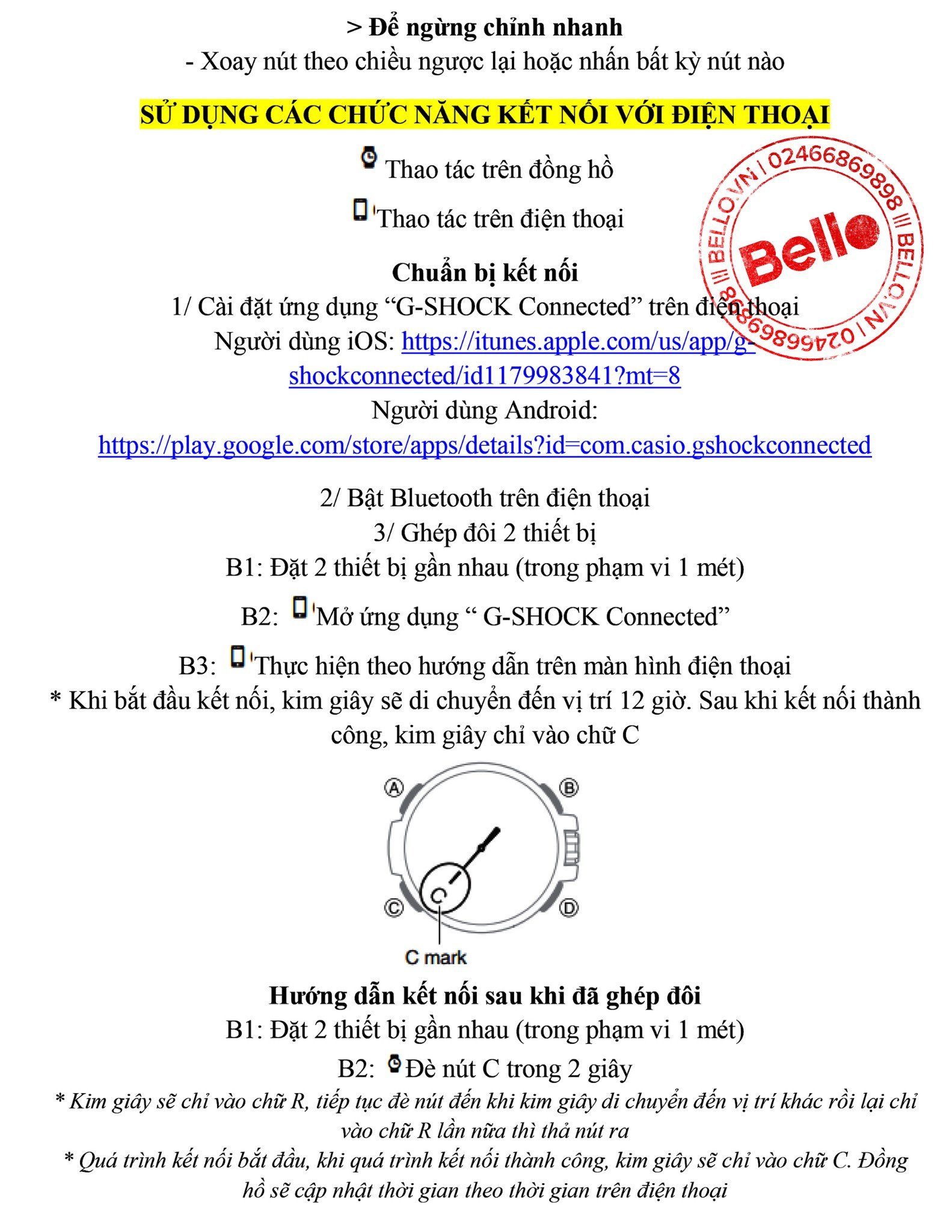 H ng d n s d ng ng h Casio G Shock GST B100 Module 5513 Bello
