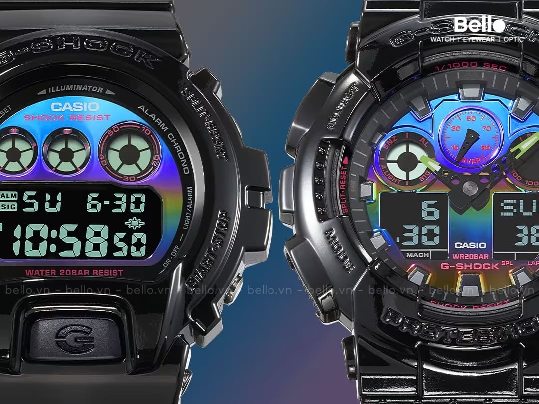 G-SHOCK Gamer's RGB Rainbow vapor deposition face DW-6900RGB-1 GA-100RGB-1A