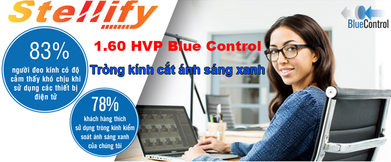 BlueControl - Tròng Kính Kiểm Soát Ánh Sáng Xanh Từ Hoya Nhật Bản