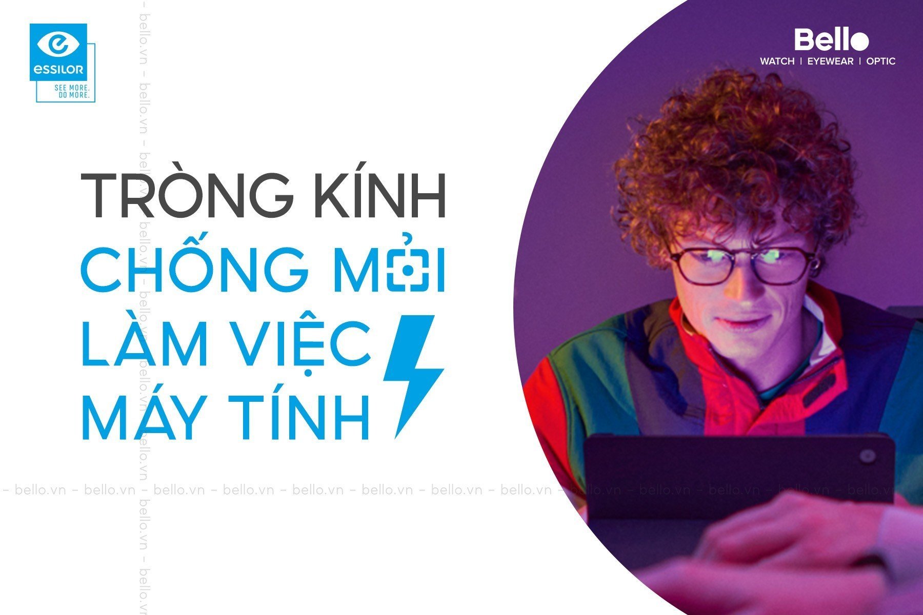 Tròng kính Chống Mỏi làm việc máy tính Tốt