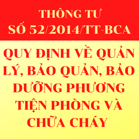 Thông tư số 52/2014/TT-BCA