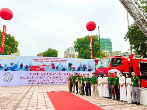 Xe thang cứu hộ cao nhất sản xuất tại Việt Nam trình diễn tại Secutech 2023