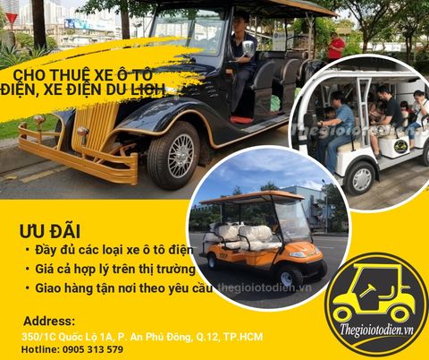 Cho thuê xe ô tô điện, xe điện du lịch giao hàng tận nơi giá tốt