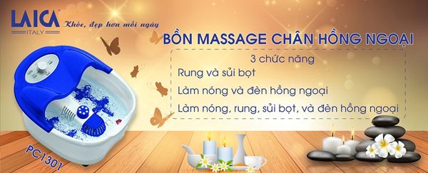 Bồn massage chân hồng ngoại LAICA PC1301