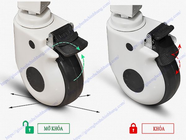 giường bệnh nhân 5 tay quay akiko a85