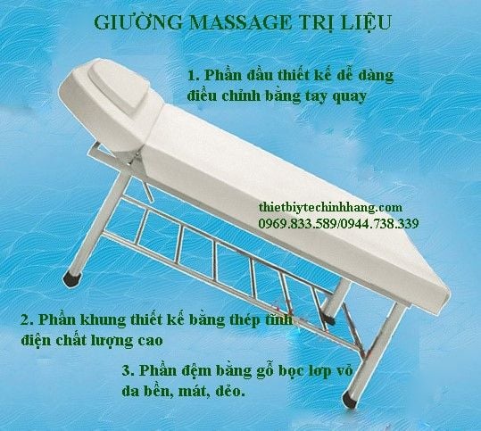 Giường Massage trị liệu khung sắt NK-22