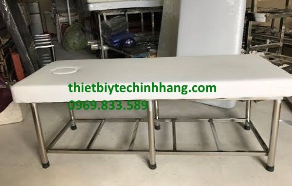 Giường massage thẩm mỹ khung Inox khoét lỗ