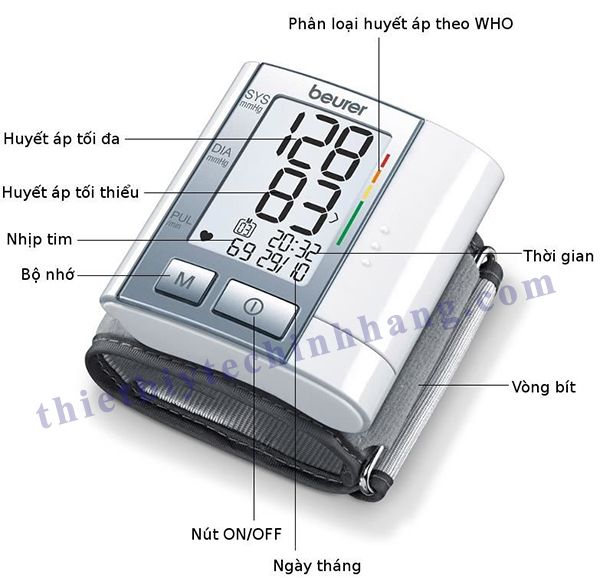 MÁY ĐO HUYẾT ÁP CỔ TAY BEURER BC40