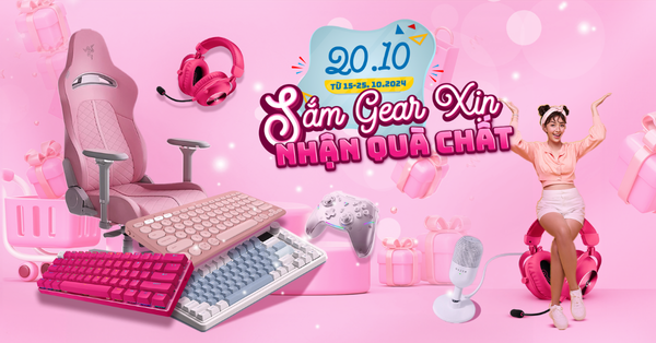 Mua 1 tặng 1 ghế Gaming Razer - Săn Gear xịn cùng APshop 20.10 nào !