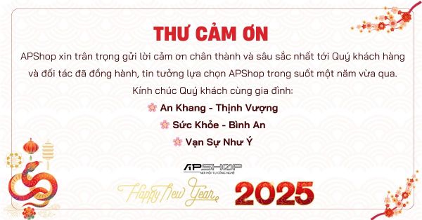 APSHOP CHÚC MỪNG NĂM MỚI 2025
