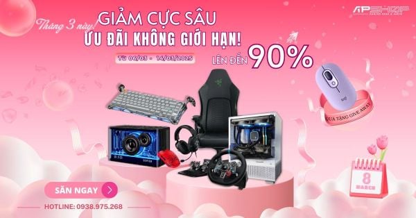 THÁNG 3 ĐẶC BIỆT - SIÊU SALE LÊN ĐẾN 90%! MỪNG NGÀY QUỐC TẾ PHỤ NỮ 8/3