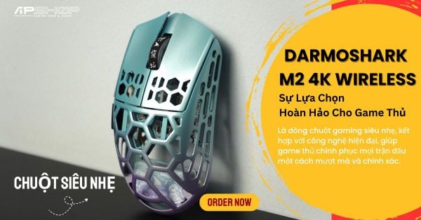 Chuột Darmoshark M2 4K Wireless | Chuột Siêu Nhẹ: Sự Lựa Chọn Hoàn Hảo Cho Game Thủ