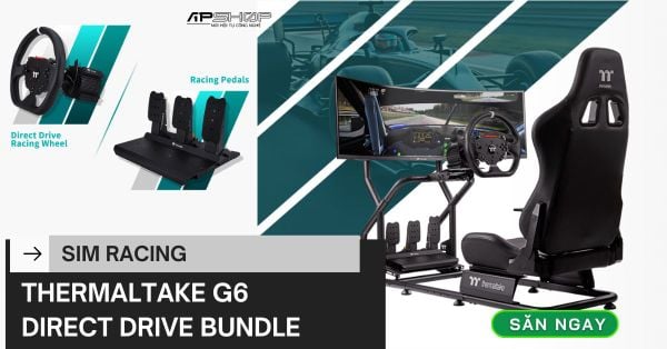 Thermaltake G6 Direct Drive Bundle | Vô lăng giả lập 6Nm dành cho tay đua nghiêm túc!