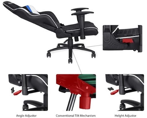Ghế gaming dưới 5 triệu như Anda Seat Assassin V2 có thể nghiêng ghế đến 160 độ