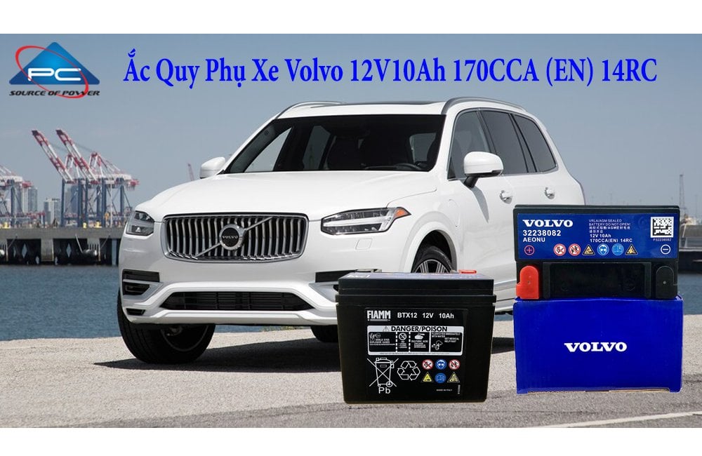 Ắc Quy Phụ Xe Volvo 12V10Ah 170CCA (EN) 14R