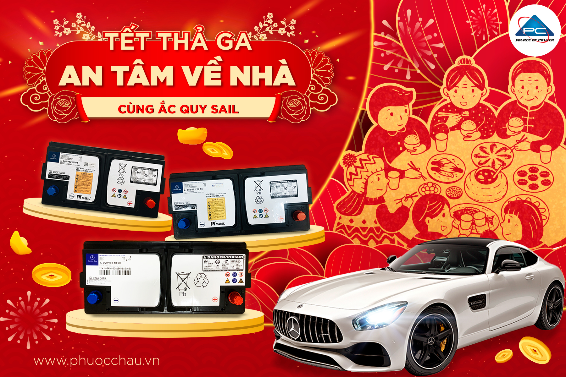 ĂN TẾT THẢ GA - AN TÂM VỀ NHÀ - CÙNG ẮC QUY SAIL
