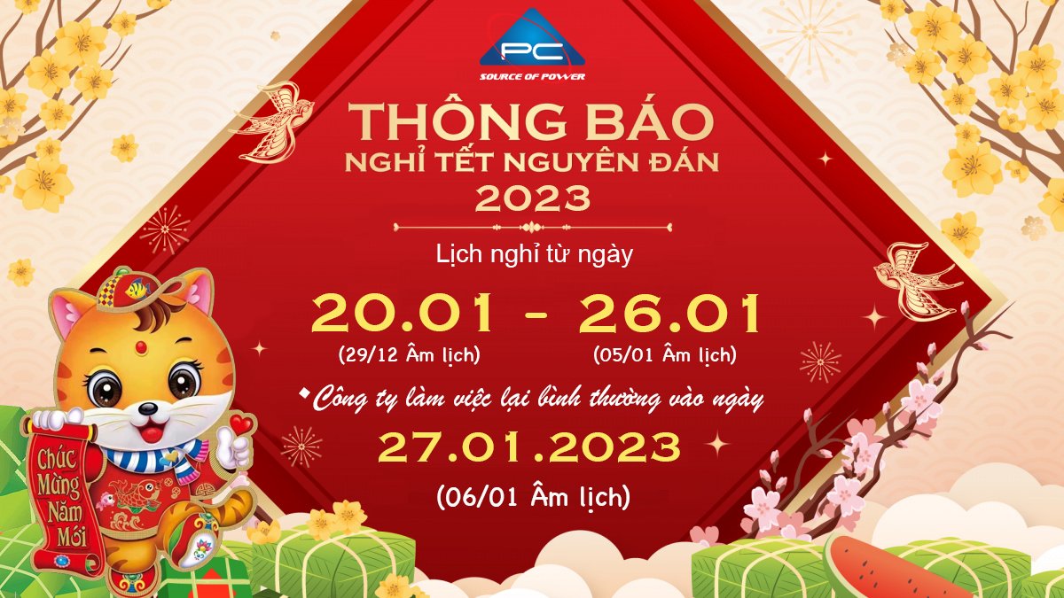 LỊCH NGHỈ TẾT NGUYÊN ĐÁN 2023