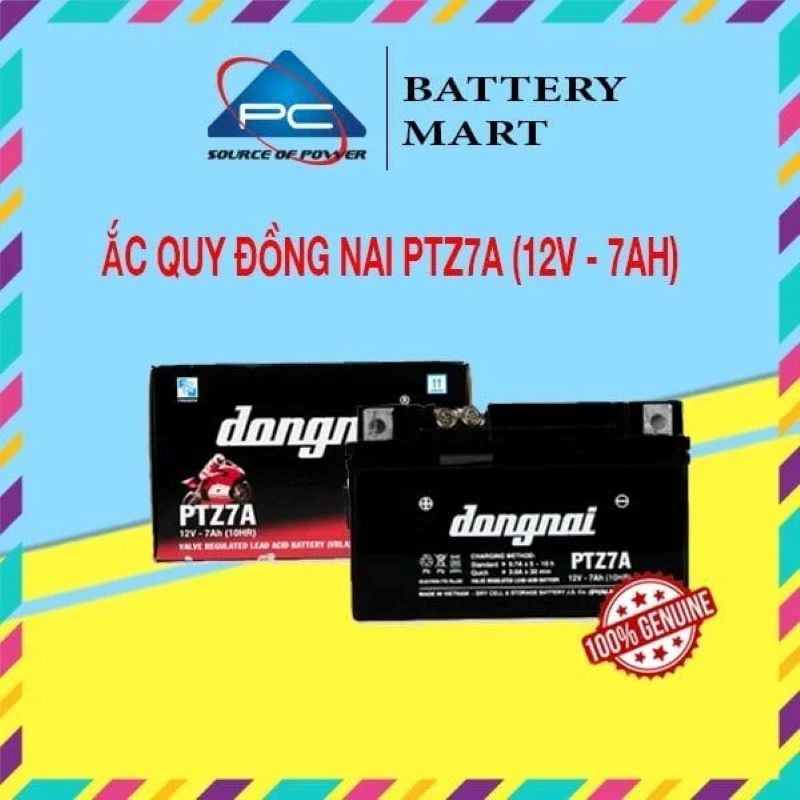 Ắc Quy Đồng Nai PTZ7A 12V-7Ah