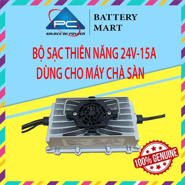 Bộ sạc thiên năng 24V-15A, dùng cho xe nâng điện, máy chà sàn, có quạt làm mát
