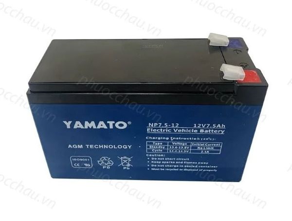 Bình Ắc Quy Khô YAMATO NP7.5-12 (12V - 7.5Ah)