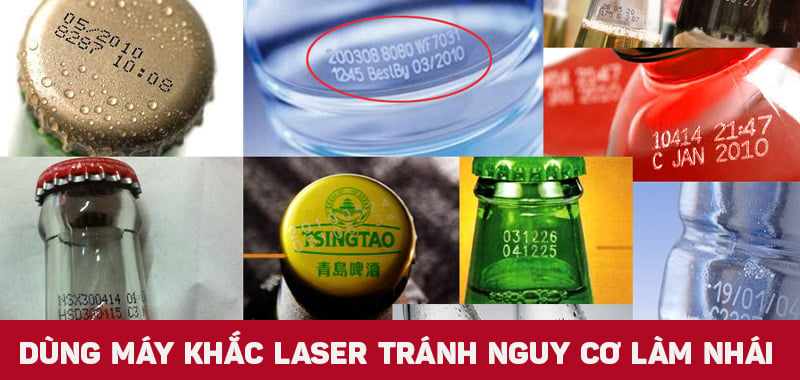 Dùng máy khắc laser trong sản xuất tránh nguy cơ bị làm nhái, làm giả date, sản phẩm