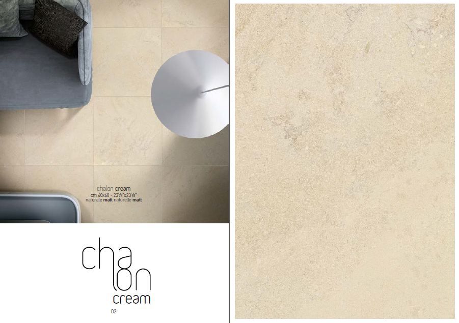 Chalon cream trắng kem tái hiện bề mặt cát mịn của vùng biển đầy nắng và gió mát