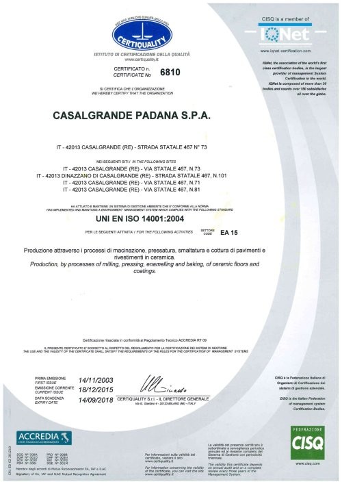iso 14001 certiquality